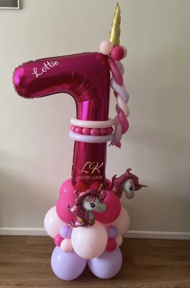 Unicorn balloons bishops stortford